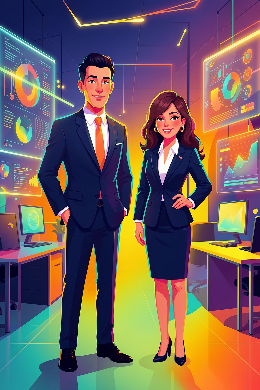 Líderes ejecutivos en un entorno de innovación digital